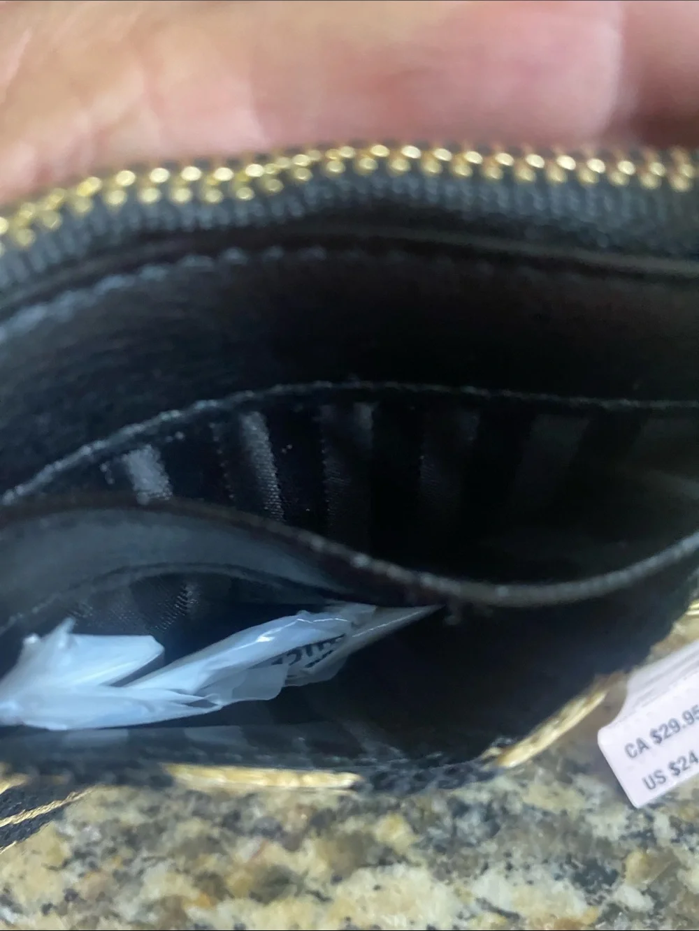 Victoria's Secret zebra print zippered Cardholder wallet w bagclip & keyring NWT - Picture 5 of 6